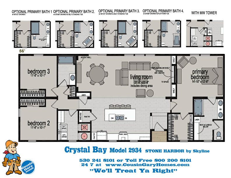 The Tuscan Ridge Floor Plan | Model J234 | Cousin Gary Homes